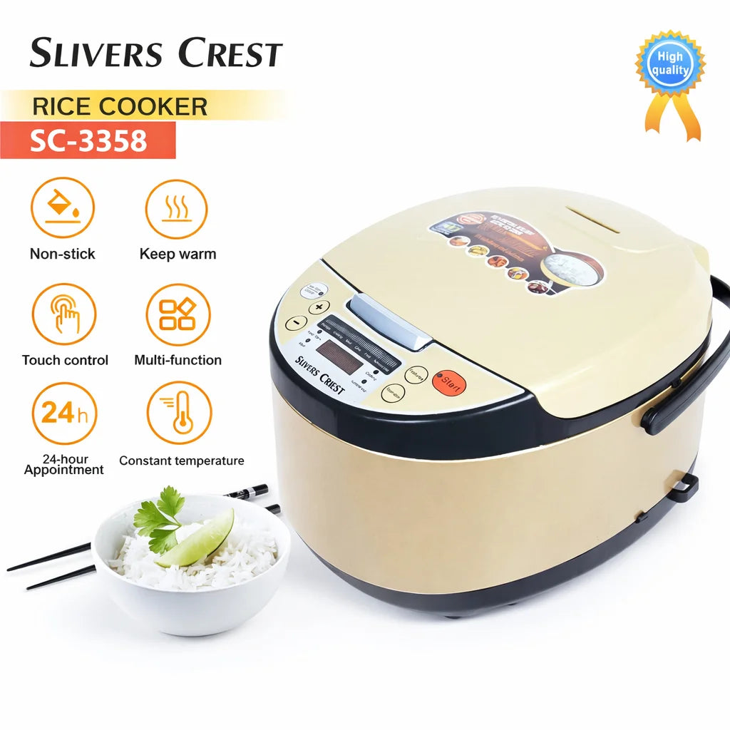 Cuiseur a Riz Electrique Multifonctions 5L Slivers Criest SC-3358