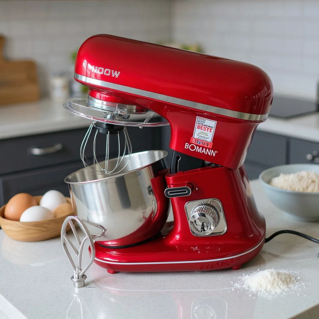 Pétrin Multifonction 5L 1100W Bomann KM 6010 CB Rouge