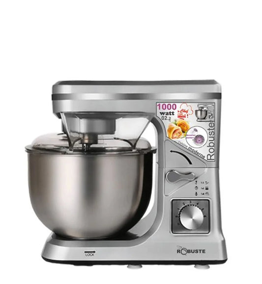 Robot Pétrin inox 5L 1000 W 06Vitesses GRIS Robuste PK2