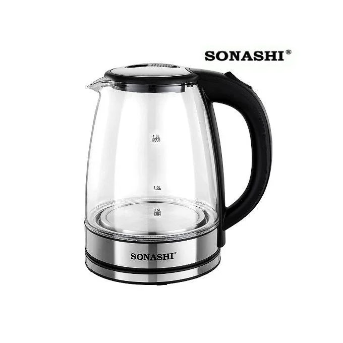 Bouilloire en verre LED 1.8L 1500W Sonashi SKT-1809