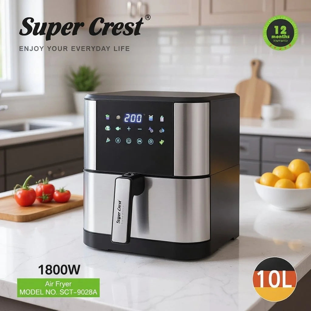 AirFryer inox 10 L 1800 W SuperCrest SCT-9028A